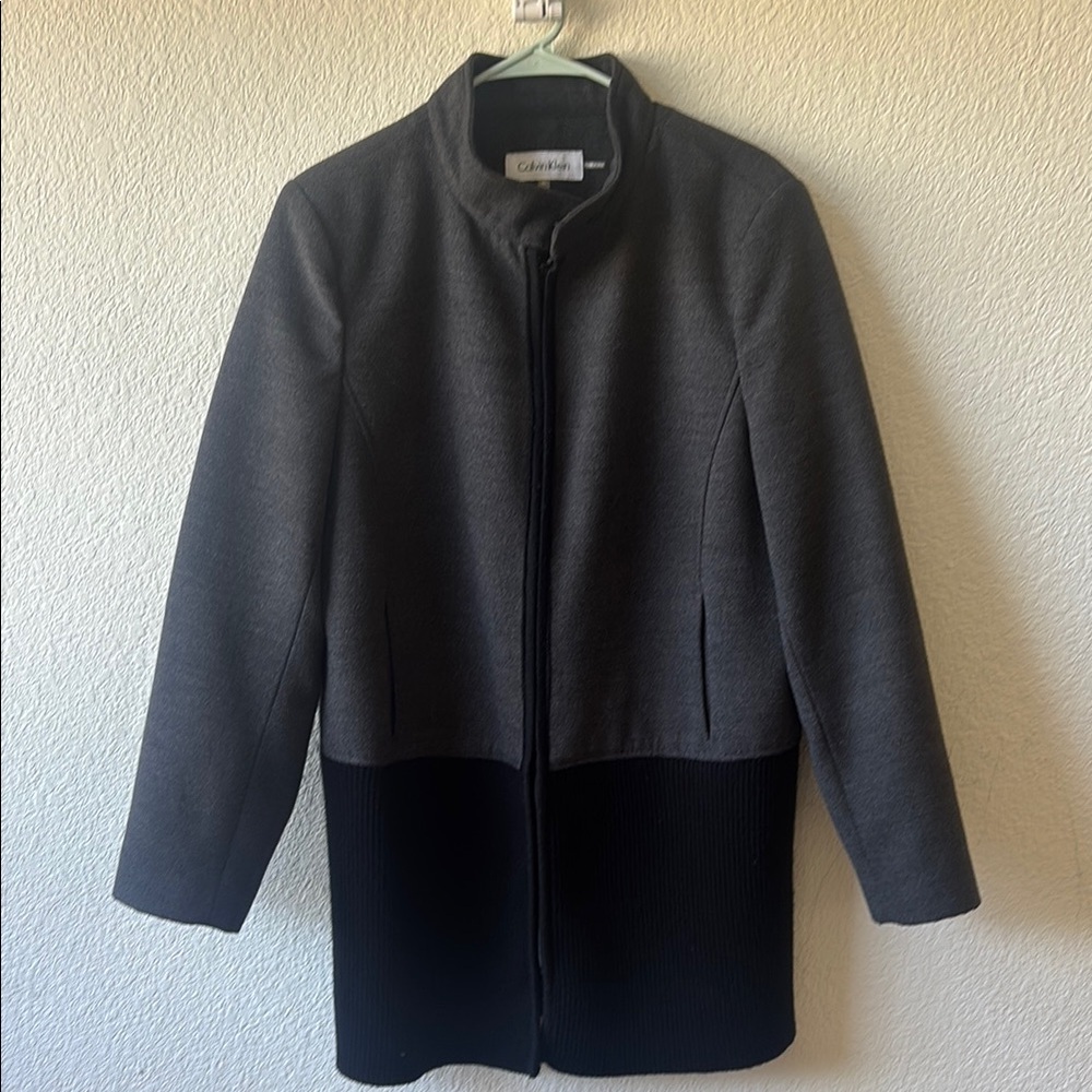 Calvin Klein Gray and Black Coat